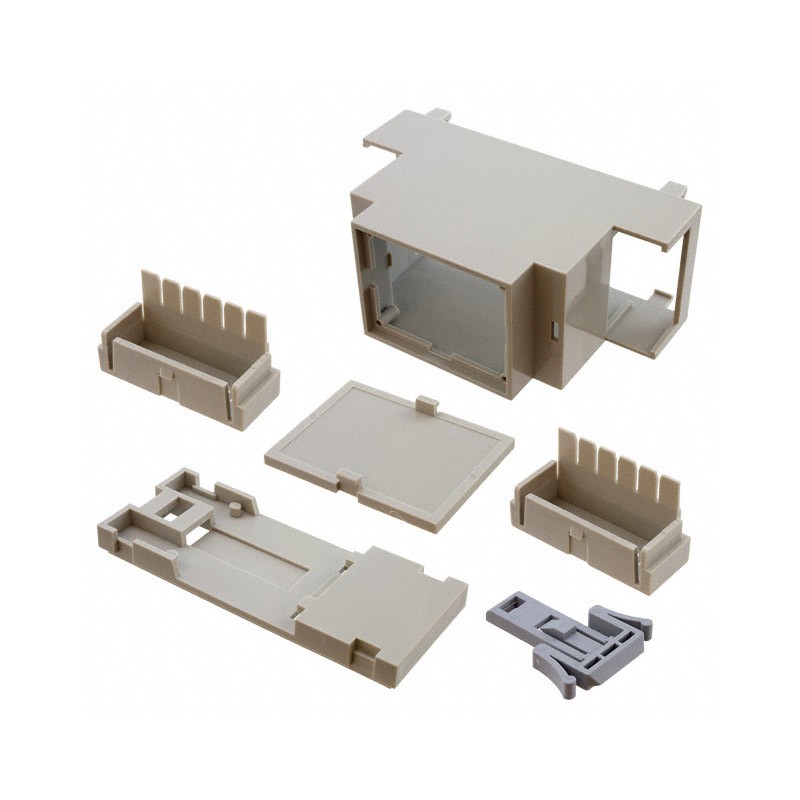 1 pcs : DMB-4770 - Box Plastic, ABS/PC Blend Gray Cover Included 3.551' L x 1.429' W (90.20mm x 36.30mm) X 2.264' (57.51mm)