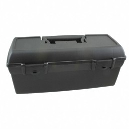 1 pcs : 6743HS - Box Plastic, Copolymer Resin Black Hinged Door, Lid 13.000' L x 6.000' W (330.20mm x 152.40mm) X 5.374' (136.50