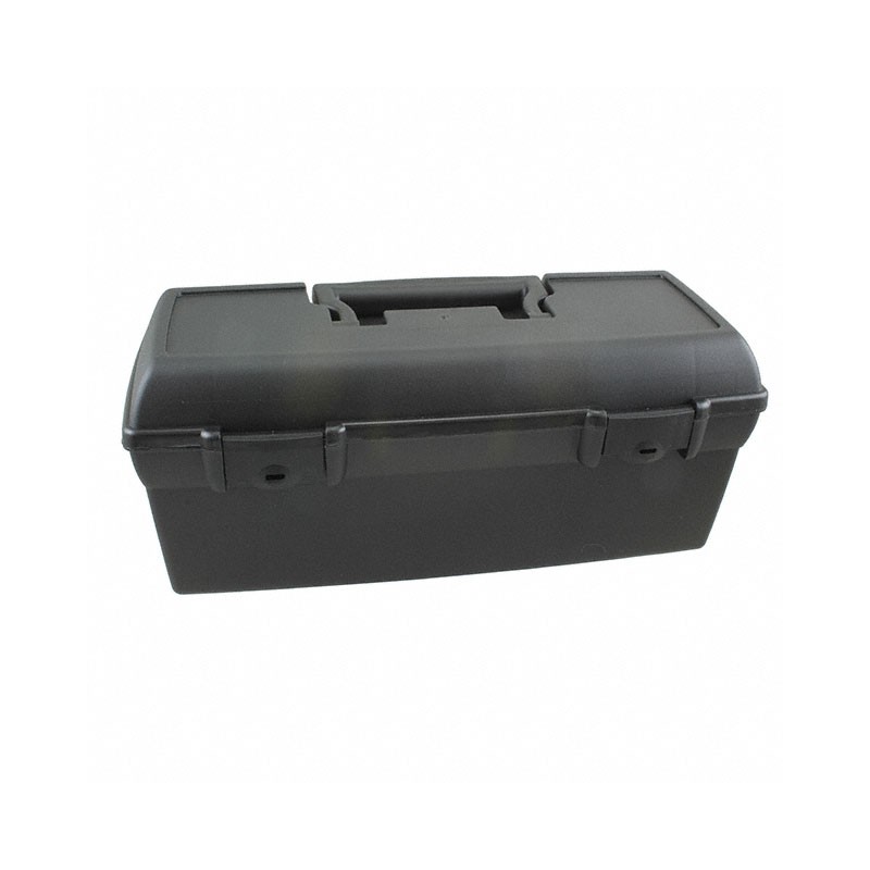 1 pcs : 6743HS - Box Plastic, Copolymer Resin Black Hinged Door, Lid 13.000' L x 6.000' W (330.20mm x 152.40mm) X 5.374' (136.50