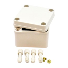 1 pcs : PTS-25302 - Box Plastic, Fiberglass/Polyester, Polycarbonate Gray Cover Included 3.150' L x 3.150' W (80.00mm x 80.00mm)