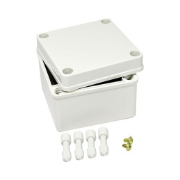 1 pcs : PTS-25304 - Box Plastic, Fiberglass/Polyester, Polycarbonate Gray Cover Included 3.937' L x 3.937' W (100.00mm x 100.00m