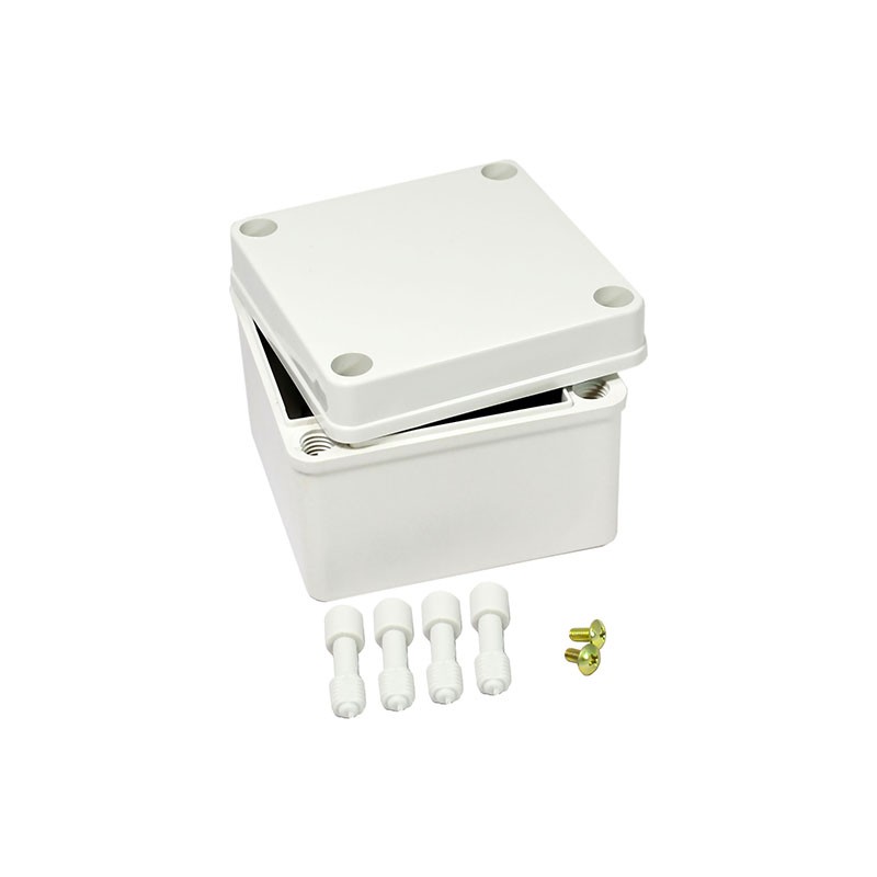 1 pcs : PTS-25304 - Box Plastic, Fiberglass/Polyester, Polycarbonate Gray Cover Included 3.937' L x 3.937' W (100.00mm x 100.00m