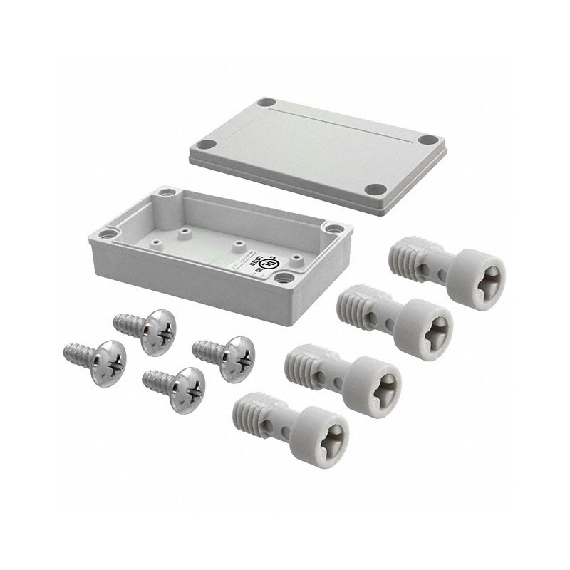 1 pcs : PIP-11760 - Box Plastic, Fiberglass/Polyester, Polycarbonate Gray Cover Included 5.118' L x 3.150' W (130.00mm x 80.00mm