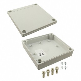 1 pcs : PIP-11766 - Box Plastic, Fiberglass/Polyester, Polycarbonate Gray Cover Included 5.118' L x 5.118' W (130.00mm x 130.00m