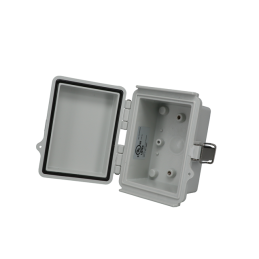 1 pcs : PTQ-11035 - Box Plastic, Fiberglass/Polyester, Polycarbonate Gray Hinged Door, Lid 4.720' L x 3.540' W (119.89mm x 89.92