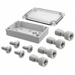 1 pcs : PIP-11760-C - Box Plastic, Fiberglass/Polyester, Polycarbonate Gray, Clear Cover/Door Cover Included 5.118' L x 3.150' W