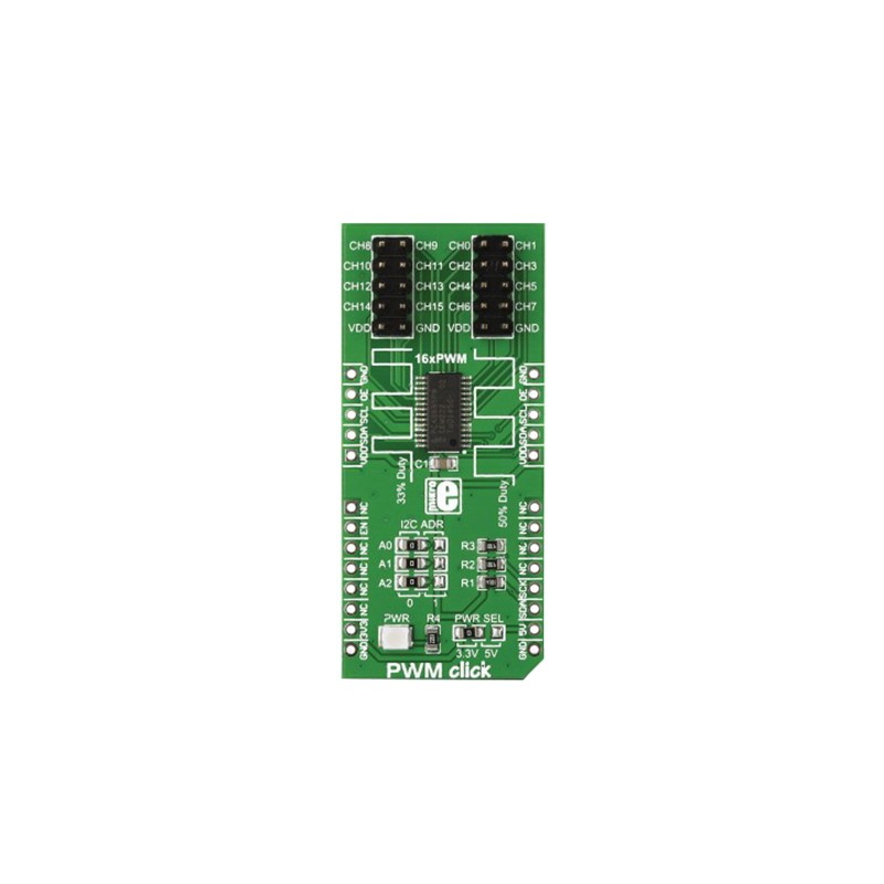 1 pcs : MIKROE-1898 - DEV BOARD PWM CLICK