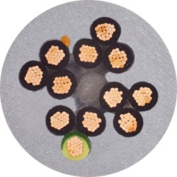 50 pcs - Igus chainflex CF77.UL.D Control Cable, 5 Cores, 0.75 mm², Unscreened, 50m, Grey PUR Sheath, 18 AWG