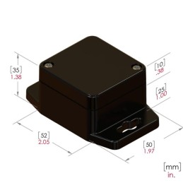 1 pcs : RBF22P04B10B - Box Plastic, Polycarbonate Black Cover Included 2.050' L x 1.970' W (52.07mm x 50.04mm) X 1.380' (35.05mm