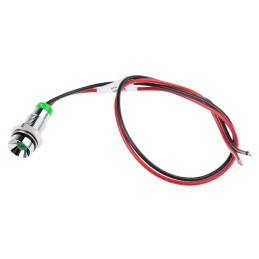 1 pcs - RS PRO Green Panel Mount Indicator, 2V dc, 6mm Mounting Hole Size, Lead Wires Termination, IP67