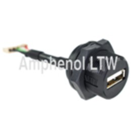 50 pcs - Amphenol Industrial Straight, Panel Mount Type A IP68 USB Connector