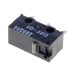 5 pcs - Omron Pin Plunger Micro Switch, PCB Terminal, 100 mA @ 30 V dc, SPDT, IP40