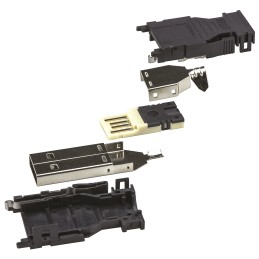 50 pcs - TE Connectivity Straight, Cable Mount, Plug Type A USB Connector