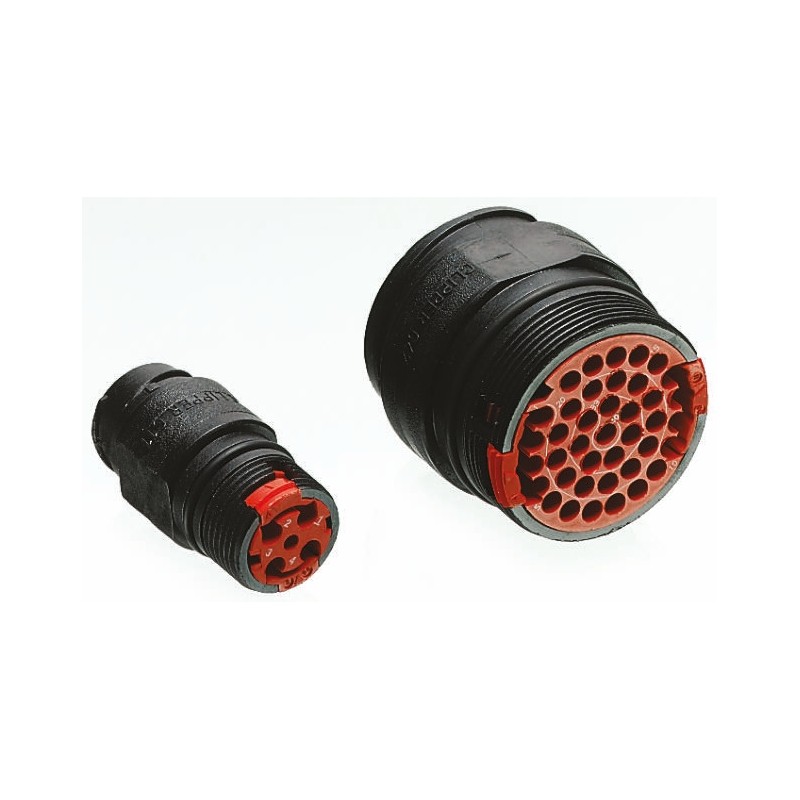 1 pcs - Souriau Circular Connector, 9 Contacts, In-line, Plug, Male, IP68, Clipper Series