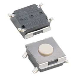 5 pcs - Plunger Tactile Switch, SPST 50 mA @ 24 V dc 0.5mm Through Hole