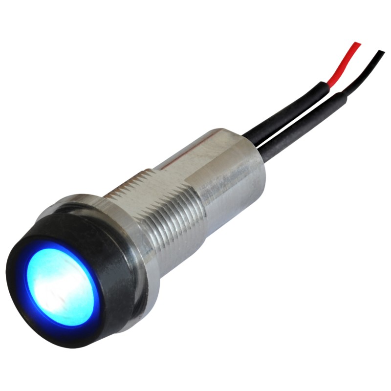 1 pcs - Oxley Blue Panel Mount Indicator, 10.2mm Mounting Hole Size, IP68