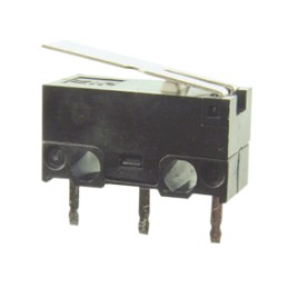 5 pcs - C & K Lever Snap Action Micro Switch, Through Hole Terminal, 100 mA @ 125 V ac, 100 mA @ 60 V dc, SP-CO