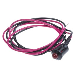 1 pcs - RS PRO Red Panel Mount Indicator, 6V dc, 8mm Mounting Hole Size, Lead Wires Termination