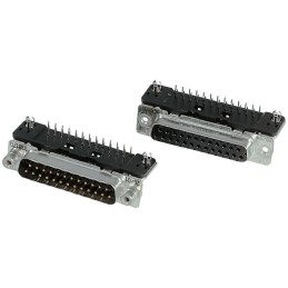 55 pcs - TE Connectivity Amplimite HDP-20 9 Way Right Angle Through Hole D-sub Connector Socket, 2.74mm Pitch, with 4-40 UNC