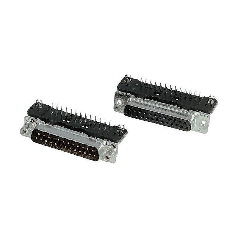 55 pcs - TE Connectivity Amplimite HDP-20 9 Way Right Angle Through Hole D-sub Connector Socket, 2.74mm Pitch, with 4-40 UNC