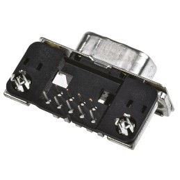 55 pcs - TE Connectivity Amplimite HD-20 9 Way Right Angle Through Hole D-sub Connector Plug, 2.74mm Pitch, with 4-40 UNC