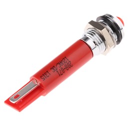 1 pcs - RS PRO Red Panel Mount Indicator, 8mm Mounting Hole Size, Solder Tab Termination, IP67