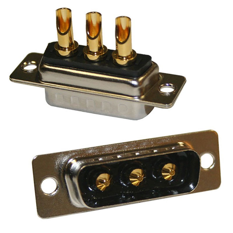 80 pcs - Norcomp 680S 7 Way Panel Mount D-sub Connector Plug, 2.77mm Pitch