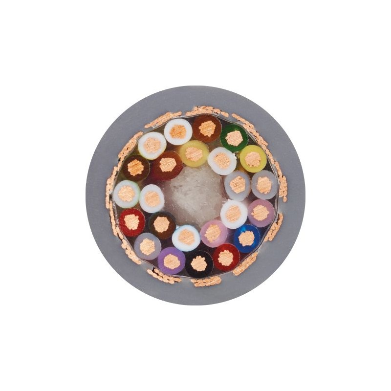 50 pcs - Igus chainflex CF240.PUR Data Cable, 7 Cores, 0.34 mm², Screened, 50m, Grey PUR Sheath, 22 AWG