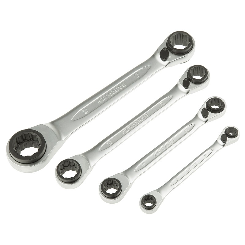 1 pcs - Bahco S4RM Series 4-Piece Spanner Set, 8 x 9 - 18 x 19 mm