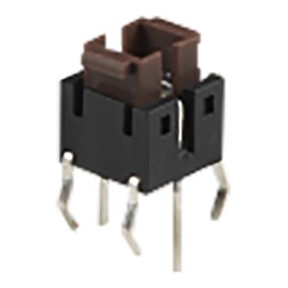 5 pcs - White Rectangular Tactile Switch, SPST 50 mA Through Hole