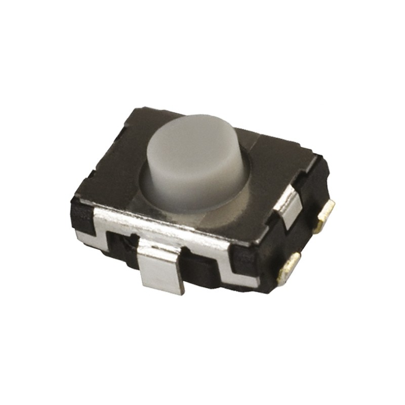 5 pcs - Grey Push Plate Tactile Switch, SPST 20 mA 2.5mm