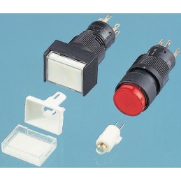 5 pcs - Omron Yellow Rectangular Push Button Lens