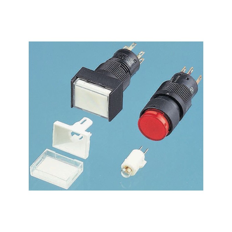 5 pcs - Omron Yellow Rectangular Push Button Lens