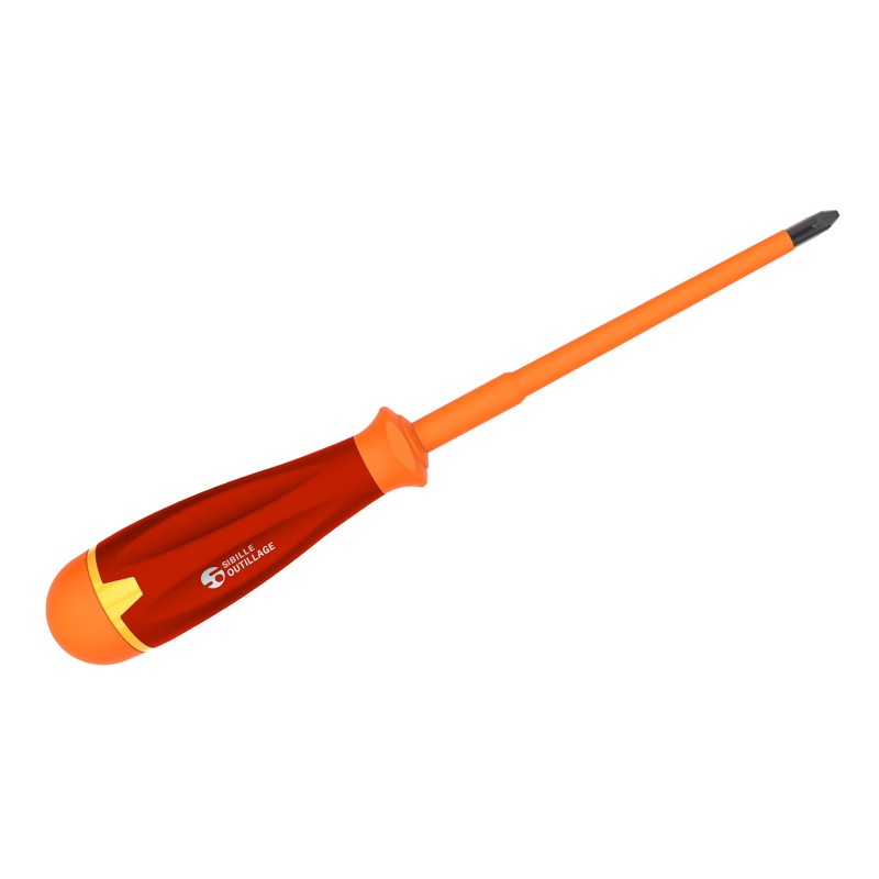 1 pcs - Sibille Phillips Insulated Screwdriver, PH0 Tip, 75 mm Blade, VDE/1000V