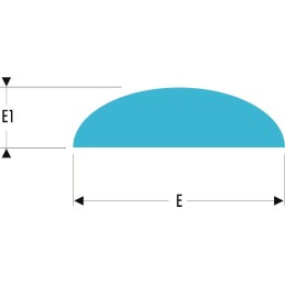 1 pcs - Facom 200mm, Bastard, Half Round Engineers File With Soft-Grip Handle