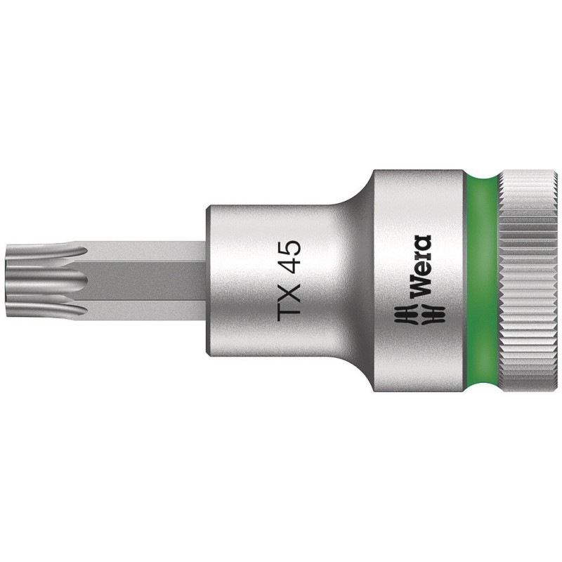 1 pcs - Wera 1/2 in Drive Bit Socket, Torx Bit, T20, 210 mm Overall Length