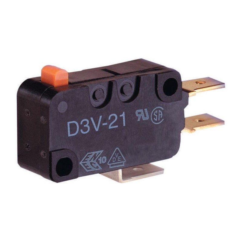 5 pcs - Omron Roller Lever Micro Switch, Tab Terminal, 16 A @ 250 V ac, SP-CO, IP40