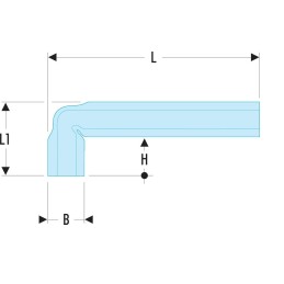 1 pcs - Facom Tubular Box Spanner, 95 mm Overall