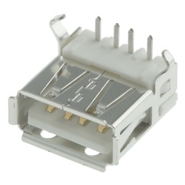 1920 pcs - TE Connectivity Right Angle, Through Hole, Socket Type A 2.0 USB Connector