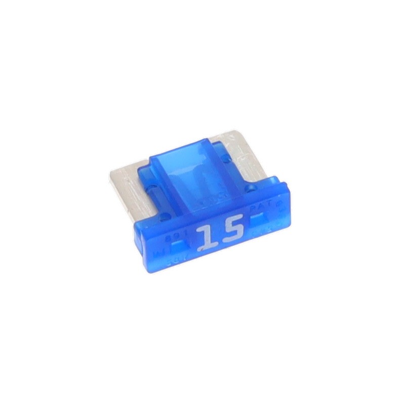 1 pcs : 0891015.U - FUSE AUTO 15A 58VDC BLADE MINI