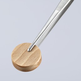 1 pcs - Knipex 145 mm, Stainless Steel, Serrated, Tweezer