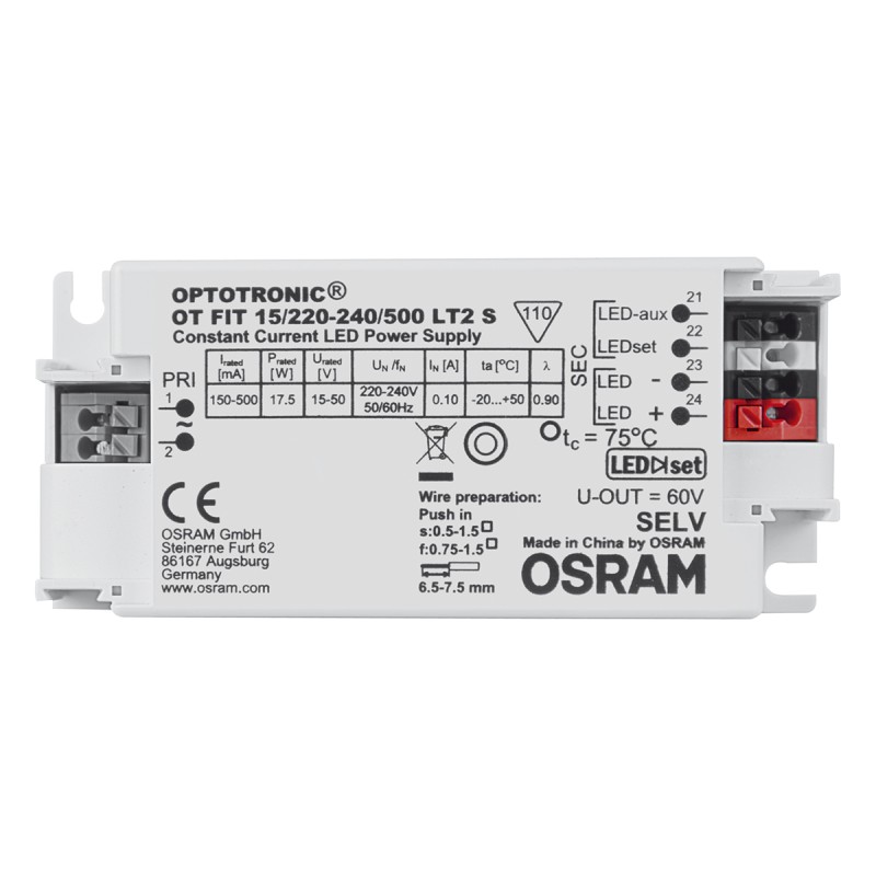 1 pcs - Osram LED Driver, 42V Output, 29.4W Output, 500mA Output