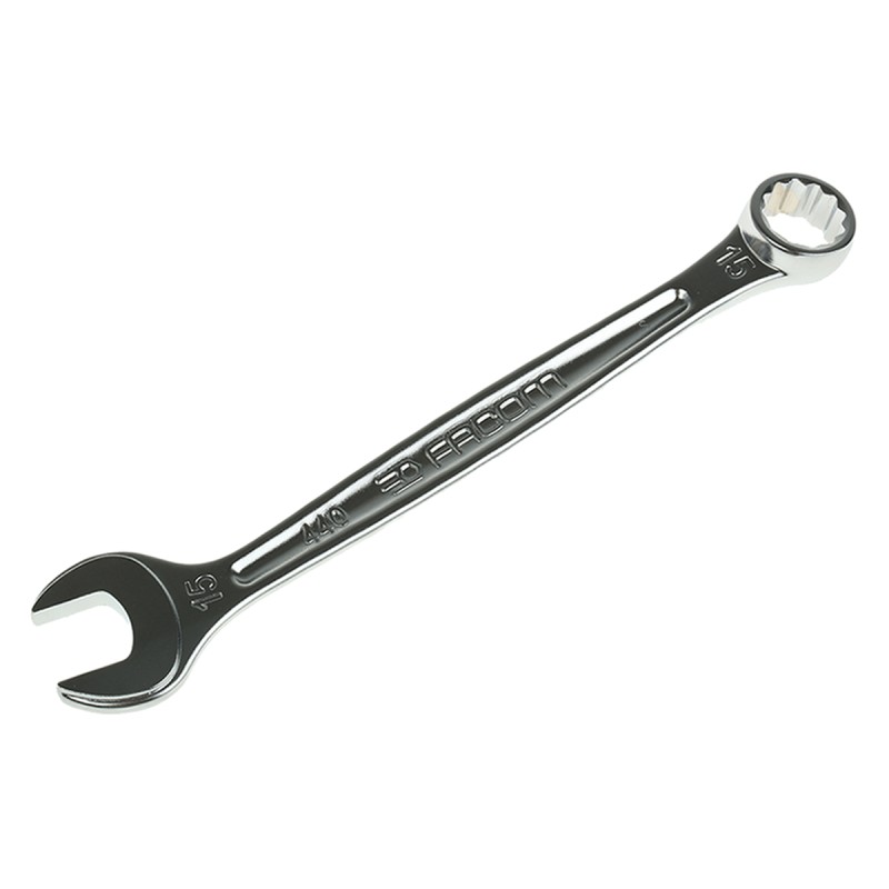 1 pcs - Facom Combination Spanner, 15mm, Metric, Double Ended, 185 mm Overall
