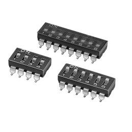 5 pcs - Omron 4 Way Surface Mount DIP Switch SPST, IP40