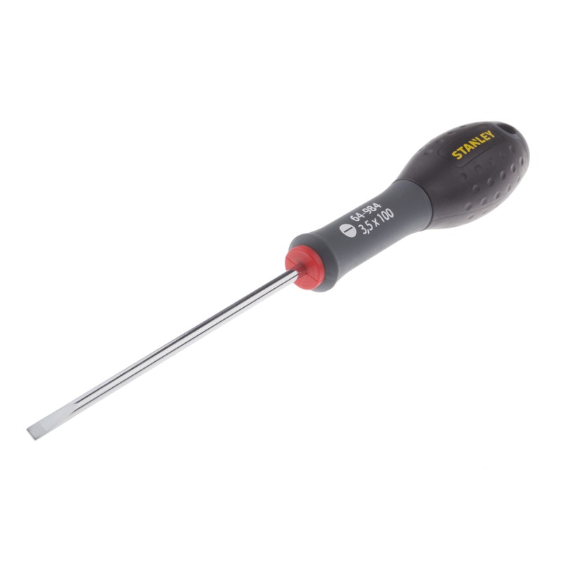 1 pcs - Stanley Slotted Screwdriver, 3.5 mm Tip, 100 mm Blade