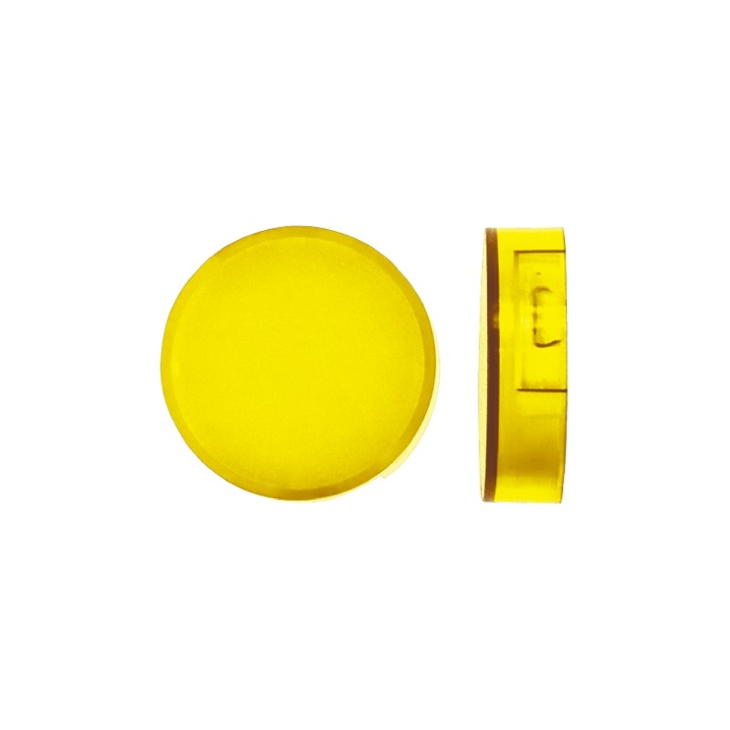 5 pcs - Omron Yellow Round Push Button Lens for Use with A16 Series LED/Incandescent Lamp Push Button Switch