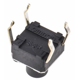 5 pcs - Plunger Tactile Switch, SPST 50 mA @ 24 V dc 3.6mm Through Hole