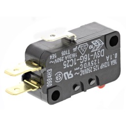 5 pcs - Omron Pin Plunger Micro Switch, Tab Terminal, 16 A @ 250 V ac, SPDT, IP40