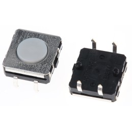 5 pcs - Plunger Tactile Switch, SPST 50 mA @ 24 V dc 0.75mm Through Hole