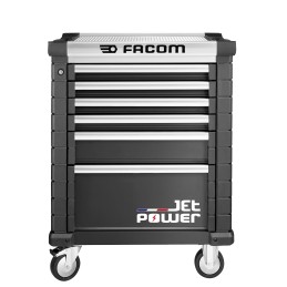 1 pcs - Facom 6 drawer Wheeled Tool Chest, 1005mm x 575mm x 814mm